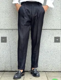 【新品・未使用】SOMMESSO ストレッチ テーパード デニムスラックス