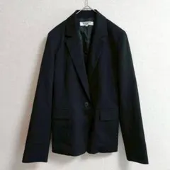 s0725【ナチュラルビューティーベーシック】ストライプテーラードジャケット