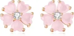 37.2°C ピアス 桜 花 シルバー925 金属アレルギー対応 シンプル 人気