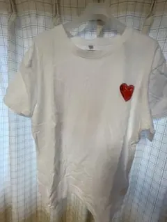 ハートプリント Tシャツ ホワイト