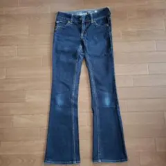 Something ブーツカットデニム ダークブルー