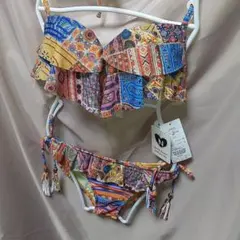マルチカラー フリルビキニ 9M 新品