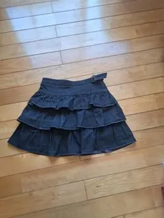 黒デニムスカート(腰骨タイプ)のサムネイル