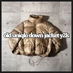 old uniqlo down jacket gold y2k c-boy
