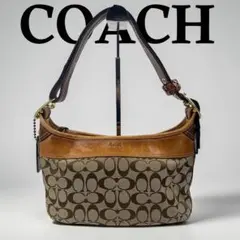 美品 COACH コーチ 2way ワンショルダーバッグ 肩掛け 斜めがけ 切替