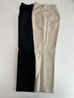 ユニクロ UNIQLO マタニティパンツ L ブラック ベージュ 2色セット