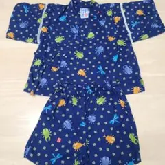 MIKI HOUSE　ミキハウス　みきはうす 昆虫柄甚平 90 ネイビー