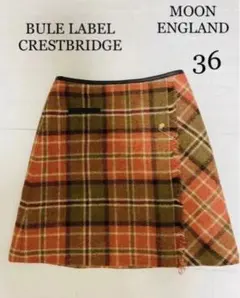 BLUE LABEL CRESTBRIDGE ミニスカート ウール　チェック