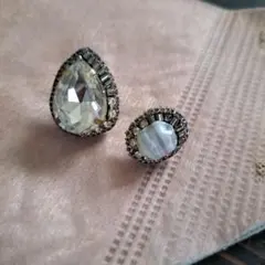 【ベイクルーズ購入】クリスタルとパール風イヤリング