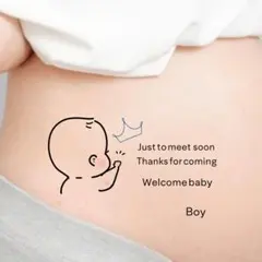 手書き　マタニティフォトシール マタニティペイントシール マタニティシール