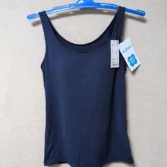 【UNIQLO】ブラタンクトップ エアリズム　紺色　ネイビーМ 新品