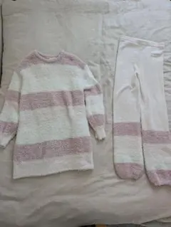 ジェラートピケ　フワフワストライプルームウェアセット