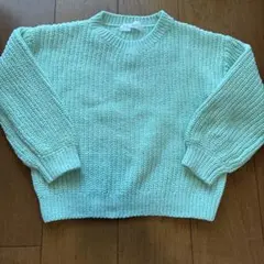 H&M キッズ　ニット　130 ミントグリーン　6-8y