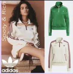 adidas sporty & rich ハーフジップトラックジャケット S