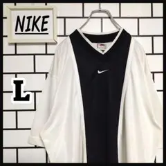 【NIKE】古着 90s 半袖 ゲームシャツ 銀タグ ワンポイント刺繍ロゴ