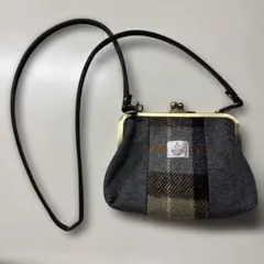 ハリスツイード チェック柄 ショルダーバッグ