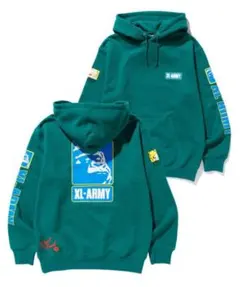 X-LARGE パーカー　緑