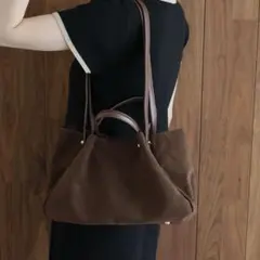 Muori Suède Boston Bag スエードボストンバッグ ブラウン - メルカリ