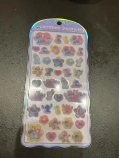 【正規品】新作　コットンパフィー スティッチ ディズニー　ボンボンドロップシール