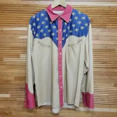 スカリー アメリカンフラッグ ピックステッチ ウエスタン シャツ（長袖