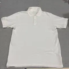 GU メンズ ポロシャツ ホワイト Lサイズ
