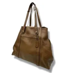 良品 COACH コーチ トートバッグ ショルダーバッグ レザー ブラウン