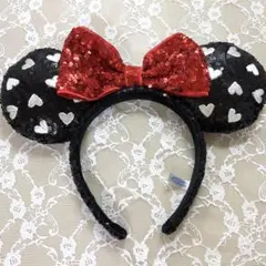 ディズニーランド カチューシャ ミニーマウス スパンコール 3/30まで