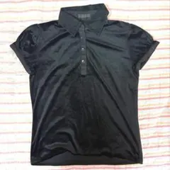 K.T kiyoko takase Tシャツ ポロシャツ ベロア 黒 ブラックのサムネイル