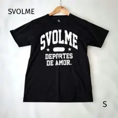 SVOLME スボルメ 半袖Tシャツ ロゴプリント 黒 S 薄め生地のサムネイル
