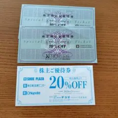 【値引きしました】チヨダ 20%OFF 1枚 ＆ゼビオ 10％OFF 2枚