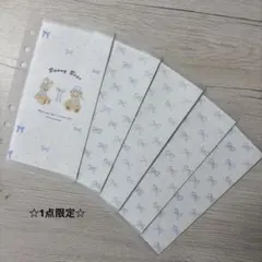 A6バインダー 貯金リフィル5枚 韓国テディベア風 両面マットラミ