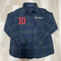 ミキハウス Black Bear 長袖チェックシャツ 120