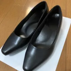 【GU/ジーユー】パンプス 23.5cm マシュマロローヒールパンプス ブラック