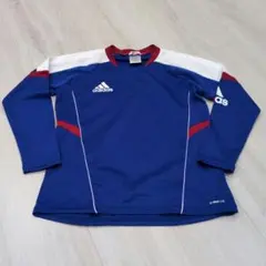 adidas 青 長袖カットソー