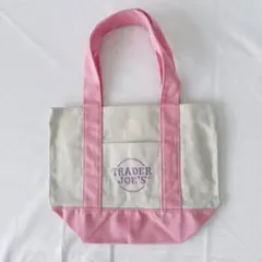 トレジョ　Trader Joe’s ミニトートバッグ　パステルピンク　新品未使用