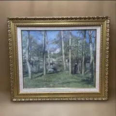 油彩画 風景画 教会と馬車 額装 - メルカリ