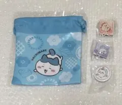 ちいかわ くら寿司 コラボ ハチワレ マグネット 缶バッジ 巾着 セット