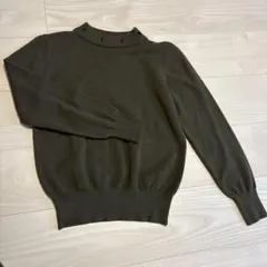 ダークグリーン ハイネックセーター