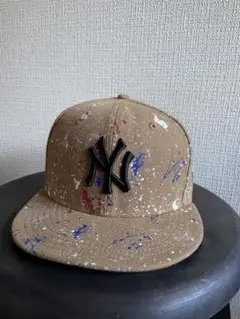 New Era 59FIFTY ベージュ ペイントキャップ