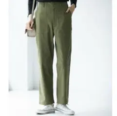 ［ロペピクニック］ バックサテンベイカーパンツ　カーキ 38 M