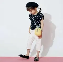 プティマイン ドットバルーンブラウス 110cm