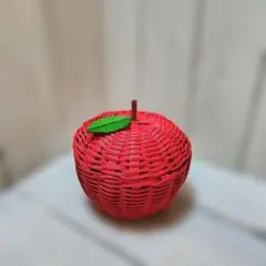 りんごの小物入れ　紙バンド