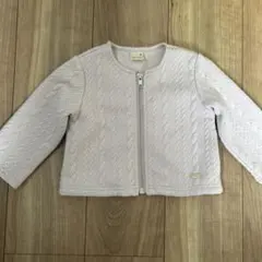 petit main 薄紫 ケーブル編み ジャケット 80