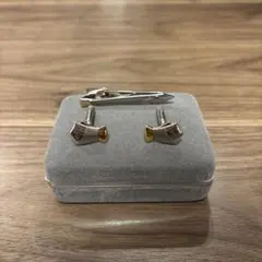 ELLE 斧デザイン ネクタイピン カフスボタンセット