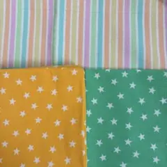 星柄生地とストライプ生地セット
