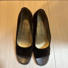 YVES SAINT LAURENT ダークブラウン パンプス