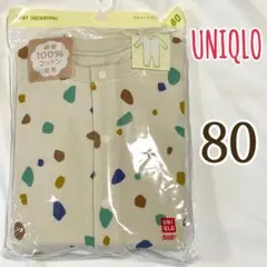 【未使用】UNIQLO 長袖 BABY カバーオール 80 スウェット