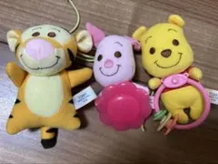 プーさん 6way ジムにへんしん メリー 旧型　パーツ ぬいぐるみ　3体