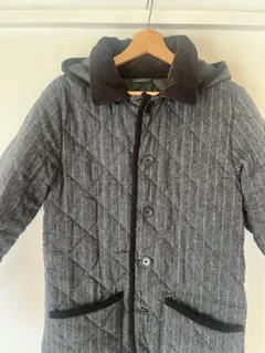 beams キルティングジャケット 取外可フード付き