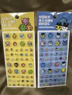 新品☆たまごっち DROP BLOCK SEAL 2種セット　タイルシールのサムネイル